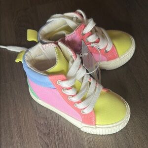 Colorful Kids High-Top Sneakers